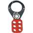 Lockout Hasp,Snap-On,Red,Steel,