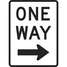 One Way Traffic Sign,24" x 18"