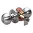 Knob Lockset,Ball Style,Satin