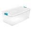 Storage Tote,Clear/White,