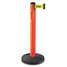 Barrier Post,38-1/4" H,Orange