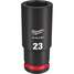 Deep Impact Socket,Steel,23 MM