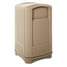 Trash Can,50 Gal.,Beige,Hdpe