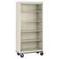 Mobile Bookcase,3 Shelf,Putty,