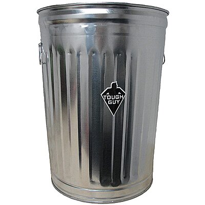 open garbage can